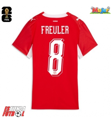 Suiza Ruben Vargas #17 Primera Equipación Mujer Mundial 2026 Manga Corta